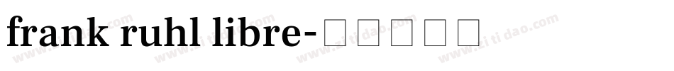 frank ruhl libre字体转换